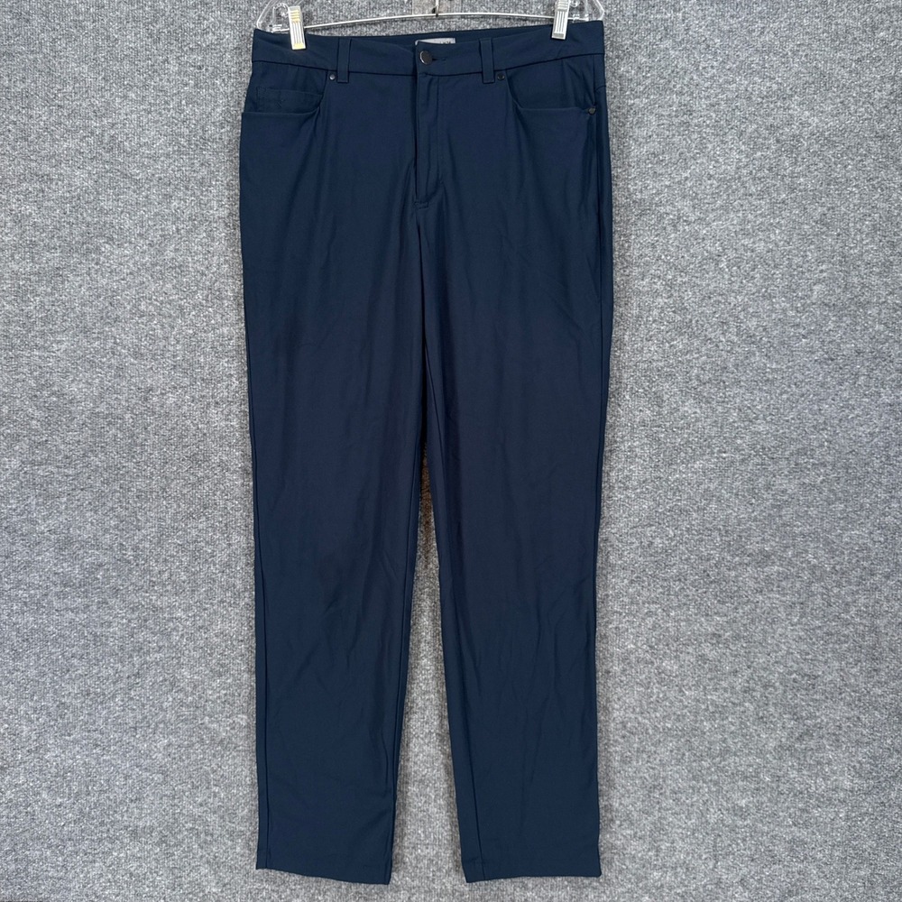 VRST Commuter Pants Mens 34 Navy Blue Stretch Performance 5-Pocket Golf Trousers